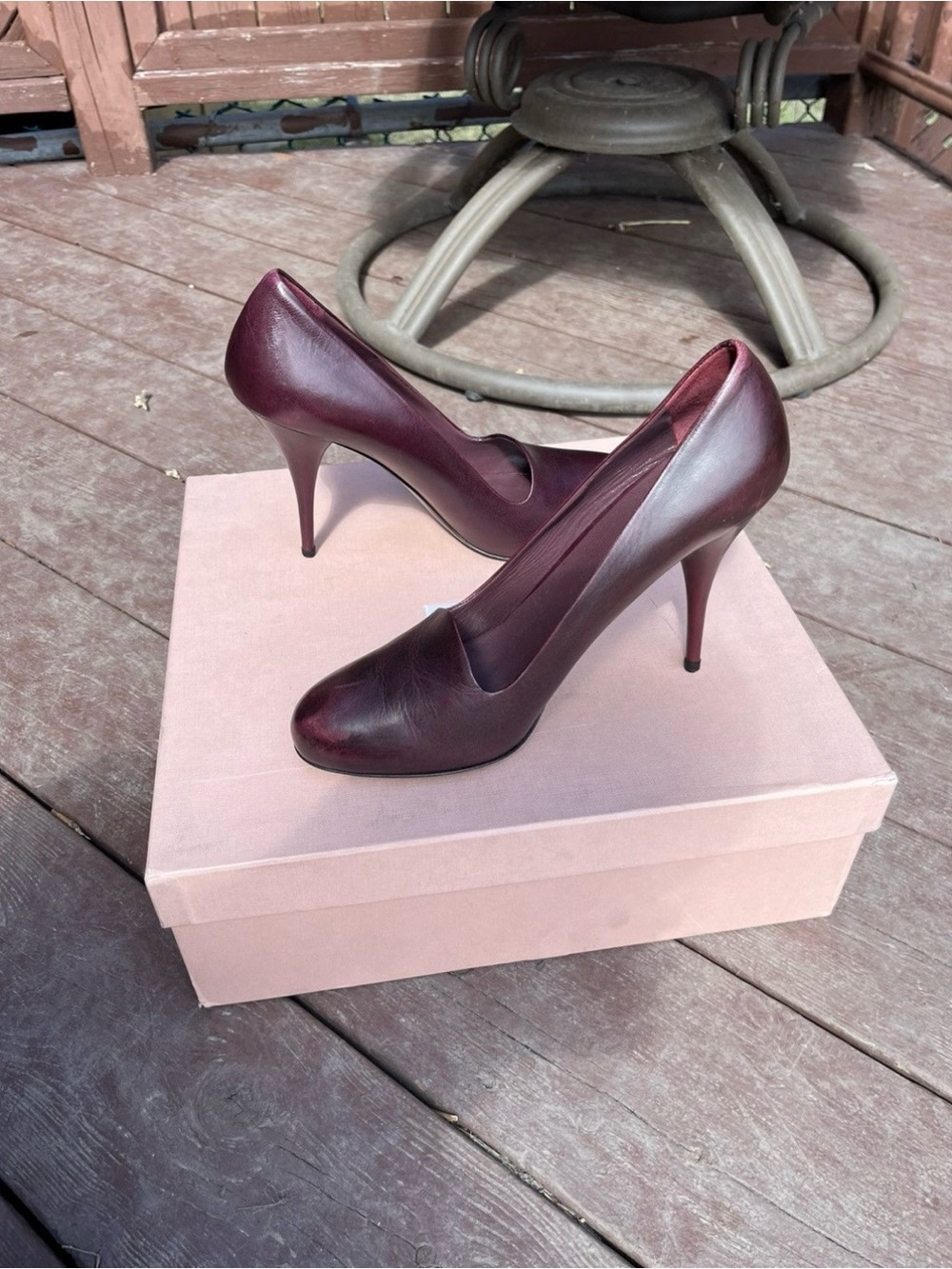 Miu Miu Burgundy Pumps